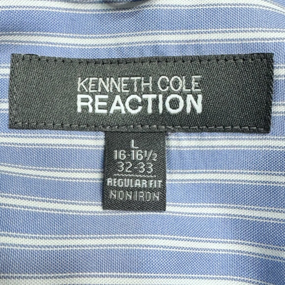 Kenneth Cole-Reaction Men’s Long Sleeve Button Down Shirt Large (16-16.5 32-33) - Picture 3 of 5